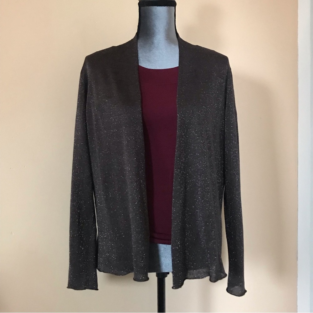 Eileen Fisher open front cardigan EUC